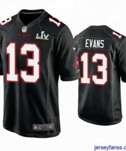 Gorgeous Mike Evans Buccaneers Black Super Bowl Lv Game Fashion Jersey