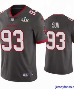 Gorgeous Ndamukong Suh Buccaneers Pewter Super Bowl Lv Vapor Limited Jersey