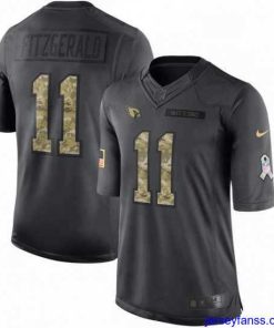 Gorgeous Nike Arizona Cardinals 11 Larry Fitzgerald Limited Black 2016 Salute to Service NFL Jersey