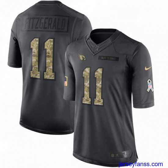 Gorgeous Nike Arizona Cardinals 11 Larry Fitzgerald Limited Black 2016 Salute to Service NFL Jersey