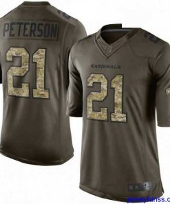 Gorgeous Nike Arizona Cardinals 21 Patrick Peterson Elite Green Salute to Service NFL Jersey