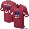 Exclusive Nike Arizona Cardinals 21 Patrick Peterson Elite Red Home USA Flag Fashion NFL Jersey