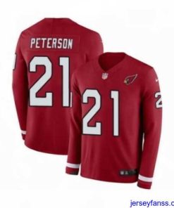Amazing Nike Arizona Cardinals 21 Patrick Peterson Limited Red Therma Long Sleeve NFL Jersey
