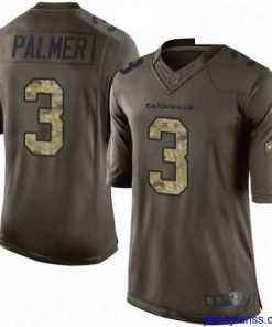 Premium Nike Arizona Cardinals 3 Carson Palmer Elite Green Salute to Service NFL Jersey