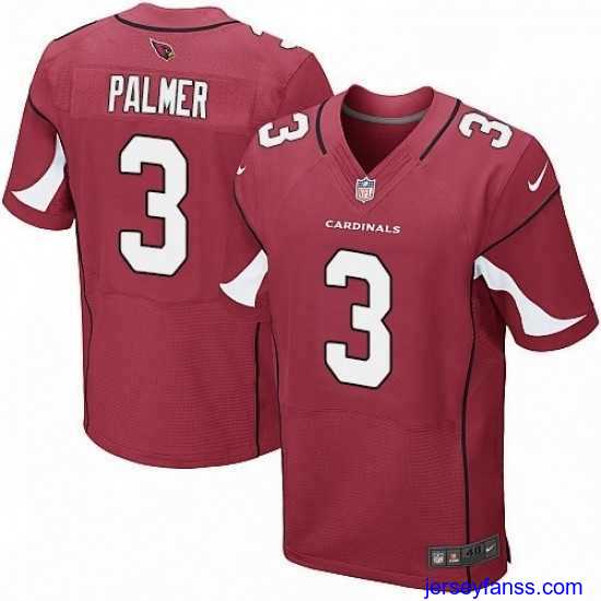 Premium Nike Arizona Cardinals 3 Carson Palmer Elite Red Team Color NFL Jersey