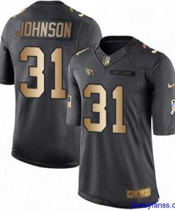 Amazing Nike Arizona Cardinals 31 David Johnson Limited BlackGold Salute to Service NFL Jersey