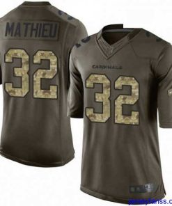 Exclusive Nike Arizona Cardinals 32 Tyrann Mathieu Elite Green Salute to Service NFL Jersey