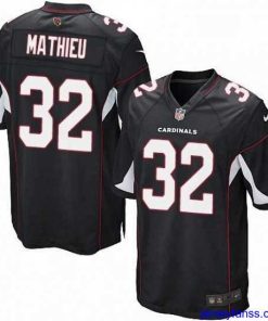 Outstanding Nike Arizona Cardinals 32 Tyrann Mathieu Game Black Alternate NFL Jersey