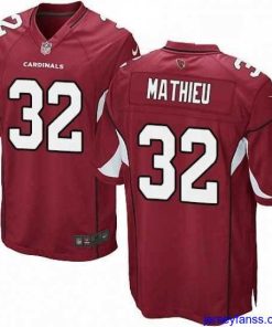 Gorgeous Nike Arizona Cardinals 32 Tyrann Mathieu Game Red Team Color NFL Jersey