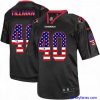 Exclusive Nike Arizona Cardinals 40 Pat Tillman Elite Black USA Flag Fashion NFL Jersey