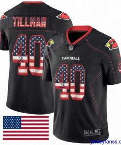 Amazing Nike Arizona Cardinals 40 Pat Tillman Limited Black Rush USA Flag NFL Jersey