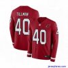 Amazing Nike Arizona Cardinals 40 Pat Tillman Limited Red Therma Long Sleeve NFL Jersey
