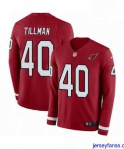 Amazing Nike Arizona Cardinals 40 Pat Tillman Limited Red Therma Long Sleeve NFL Jersey