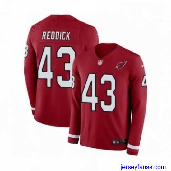 Impressive Nike Arizona Cardinals 43 Haason Reddick Limited Red Therma Long Sleeve NFL Jersey