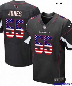 Stylish Nike Arizona Cardinals 55 Chandler Jones Elite Black Alternate USA Flag Fashion NFL Jersey