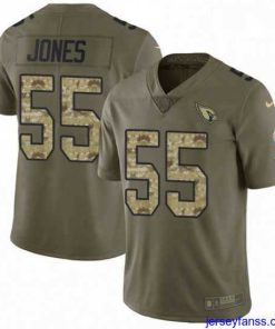 Premium Nike Arizona Cardinals 55 Chandler Jones Limited OliveCamo 2017 Salute to Service NFL Jersey
