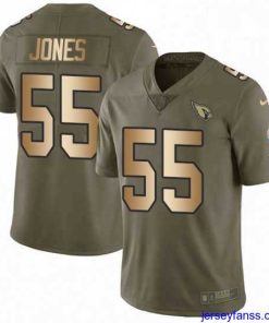 Outstanding Nike Arizona Cardinals 55 Chandler Jones Limited OliveGold 2017 Salute to Service NFL Jersey
