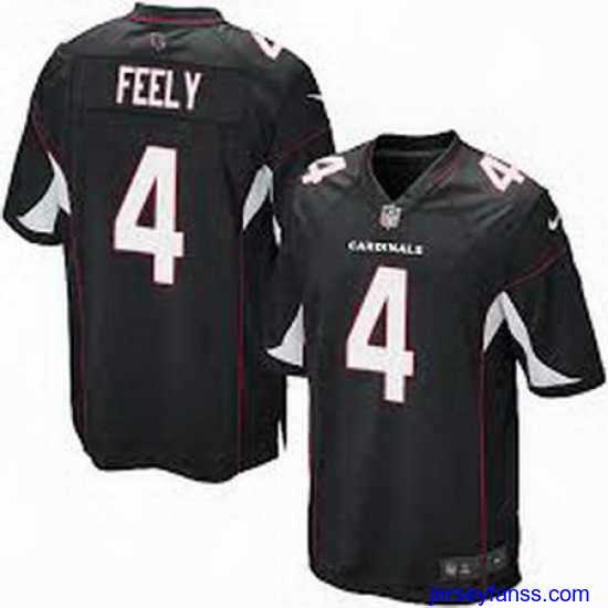 Outstanding Nike Cardinals 4 Jay Feely Black Game Jersey