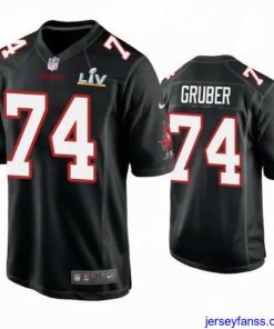 Premium Paul Gruber Buccaneers Black Super Bowl Lv Game Fashion Jersey