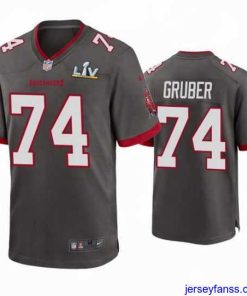 Gorgeous Paul Gruber Buccaneers Pewter Super Bowl Lv Game Jersey