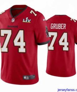 Stylish Paul Gruber Buccaneers Red Super Bowl Lv Vapor Limited Jersey
