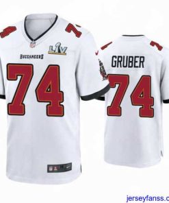 Stylish Paul Gruber Buccaneers White Super Bowl Lv Game Jersey