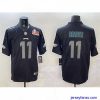Stylish Philadelphia Eagles 11 A J  Brown Black 2025 Super Bowl LIX Patch Impact Vapor Untouchable Limited Stitched Football Jersey
