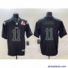 Fantastic Philadelphia Eagles 11 A J  Brown Lights Out Black 2025 Super Bowl LIX Patch Color Rush Vapor Untouchable Limited Stitched Football Jersey