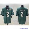 Impressive Philadelphia Eagles 2 Darius Slay Jr  Green 2025 Super Bowl LIX Patch Vapor Untouchable Limited Stitched Football Jersey