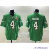 Amazing Philadelphia Eagles 4 Jake Elliott Green 2025 Super Bowl LIX Patch F.U.S.E  Throwback Vapor Untouchable Limited Stitched Football Jersey