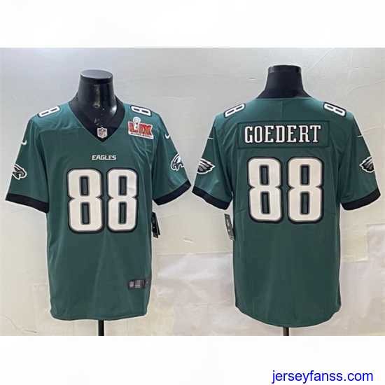 Gorgeous Philadelphia Eagles 88 Dallas Goedert Green 2025 Super Bowl LIX Patch New Vapor Untouchable Limited Stitched Football Jersey