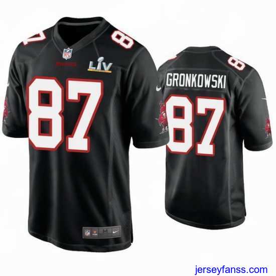 Impressive Rob Gronkowski Buccaneers Black Super Bowl Lv Game Fashion Jersey