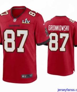 Amazing Rob Gronkowski Buccaneers Red Super Bowl Lv Game Jersey