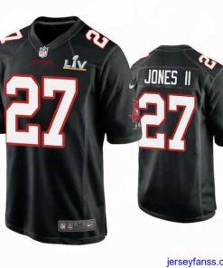 Exclusive Ronald Jones Ii Buccaneers Black Super Bowl Lv Game Fashion Jersey