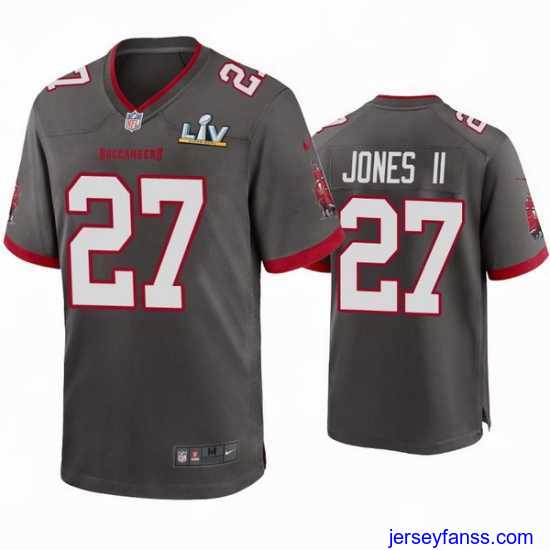 Stylish Ronald Jones Ii Buccaneers Pewter Super Bowl Lv Game Jersey
