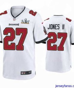 Premium Ronald Jones Ii Buccaneers White Super Bowl Lv Game Jersey
