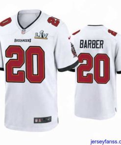 Premium Ronde Barber Buccaneers White Super Bowl Lv Game Jersey
