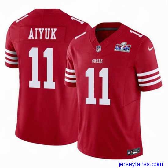 Premium San Francisco 49ers 11 Brandon Aiyuk Red 2023 F.U.S.E Vapor Limited Stitched Football 2024 Super Bowl LVIII Jersey