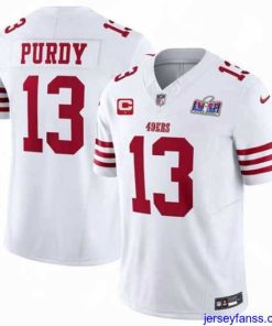 Impressive San Francisco 49ers 13 Brock Purdy White 2023 F.U.S.E  With  Vapor Untouchable Limited Stitched Football 2024 Super Bowl LVIII Jersey