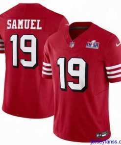 Premium San Francisco 49ers 19 Deebo Samuel New Red 2023 F.U.S.E  Vapor Untouchable Limited Stitched Football 2024 Super Bowl LVIII Jersey