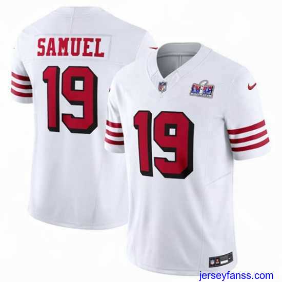 Outstanding San Francisco 49ers 19 Deebo Samuel New White 2023 F.U.S.E Vapor Untouchable Limited Stitched Football 2024 Super Bowl LVIII Jersey