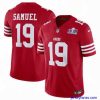 Outstanding San Francisco 49ers 19 Deebo Samuel Red 2023 F.U.S.E  Vapor Untouchable Limited Stitched Football 2024 Super Bowl LVIII Jersey