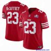 Exclusive San Francisco 49ers 23 Christian McCaffrey Red 2023 F.U.S.E  Vapor Untouchable Limited Stitched Football 2024 Super Bowl LVIII Jersey