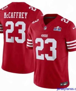 Exclusive San Francisco 49ers 23 Christian McCaffrey Red 2023 F.U.S.E  Vapor Untouchable Limited Stitched Football 2024 Super Bowl LVIII Jersey