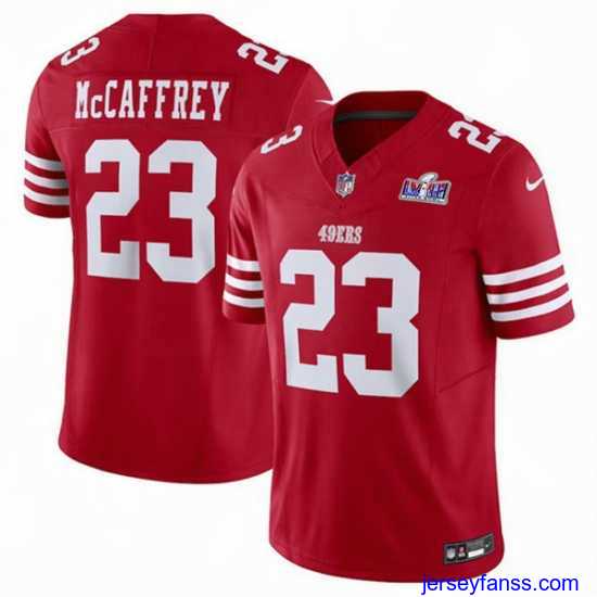 Exclusive San Francisco 49ers 23 Christian McCaffrey Red 2023 F.U.S.E Vapor Untouchable Limited Stitched Football 2024 Super Bowl LVIII Jersey