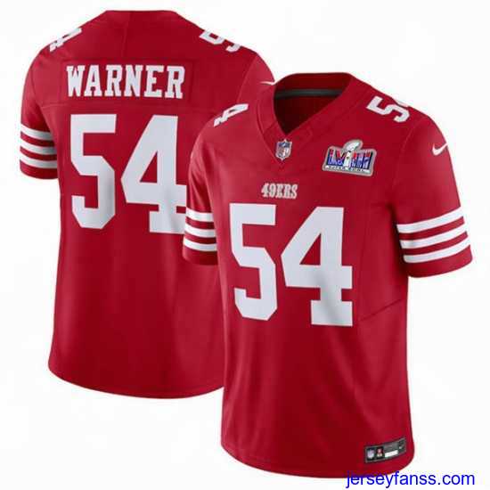 Outstanding San Francisco 49ers 54 Fred Warner Red 2023 F.U.S.E Vapor Untouchable Limited Stitched Football 2024 Super Bowl LVIII Jersey