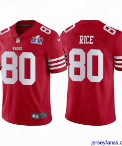 Outstanding San Francisco 49ers 80 Jerry Rice 2022 New Scarlet Vapor Untouchable Stitched Football 2024 Super Bowl LVIII Jersey