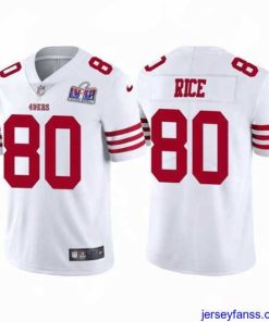 Outstanding San Francisco 49ers 80 Jerry Rice 2023 New White Vapor Untouchable Stitched Football 2024 Super Bowl LVIII Jersey