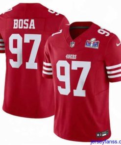 Fantastic San Francisco 49ers 97 Nick Bosa Red 2023 F.U.S.E  Vapor Untouchable Limited Stitched Football 2024 Super Bowl LVIII Jersey