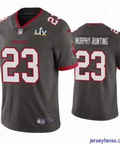 Stylish Sean Murphy Bunting Buccaneers Pewter Super Bowl Lv Vapor Limited Jersey
